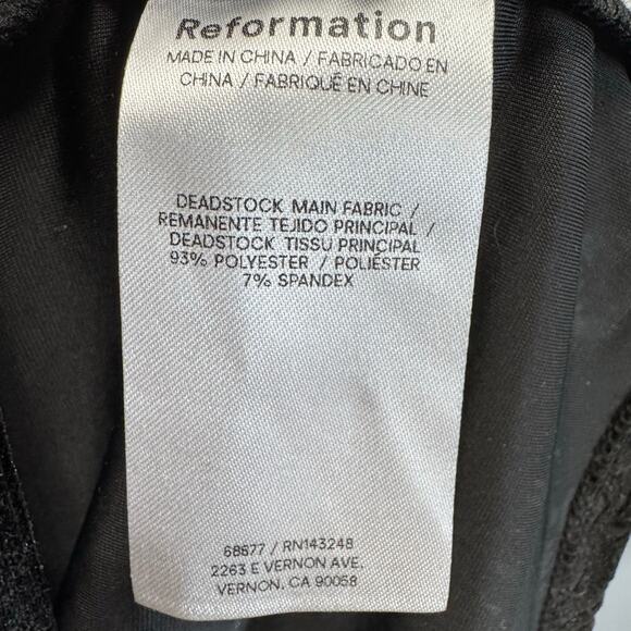 Reformation Elise Floral Velvet Knit Midi  Dress Black Casual Wardrobe Womens XL - Picture 13 of 14